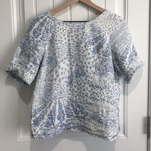 Linen patterned blouse